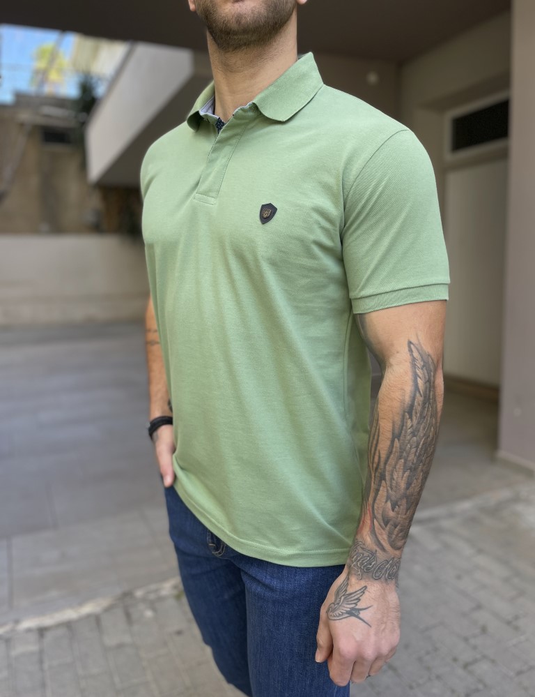 Everbest ανδρική φιστικί πικέ Polo μπλούζα Plus Size 252832F φωτογραφία